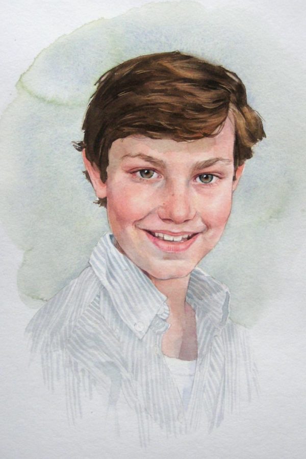 Adults Portraits - Boy in watercolour