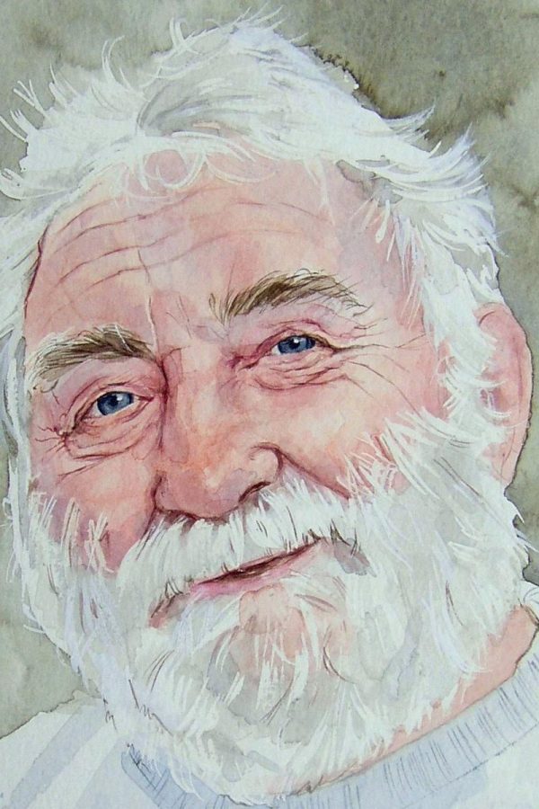 Adults Portraits - Dr David Bellamy in watercolour