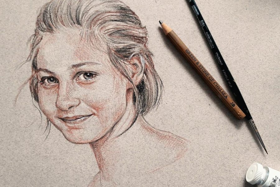 Conté Pencil Portraits - Lisa