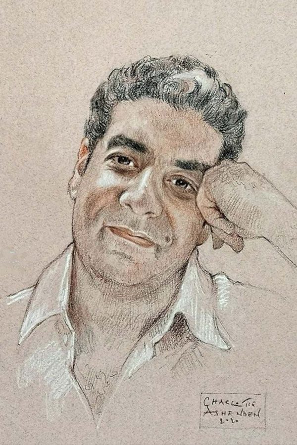 Portrait of Youssef in Conte pencil